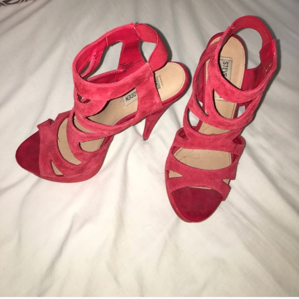 Red Steve Madden Heels Sandals